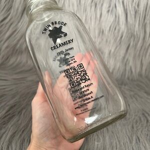 Twin Brook Creamery Glass Milk Bottle EUC